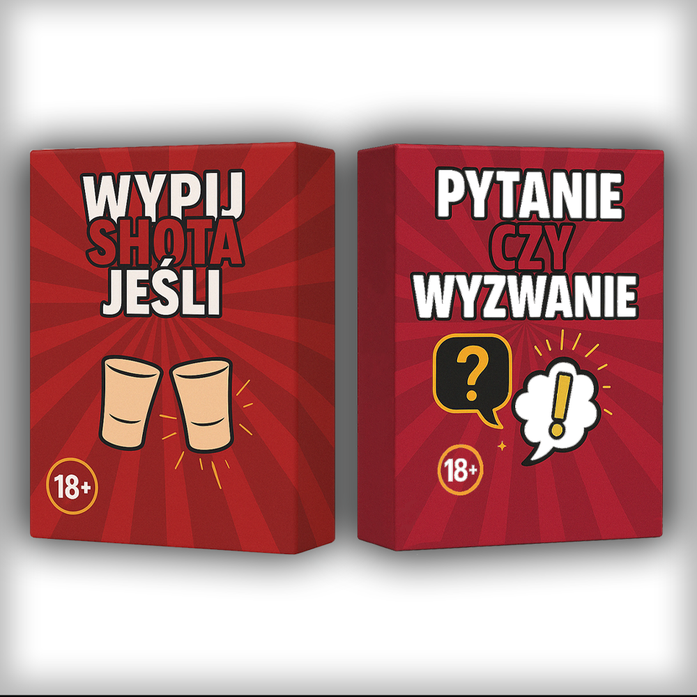 Zestaw "Pytanie Czy Wyzwanie" + "Wypij Shota Jeśli"
