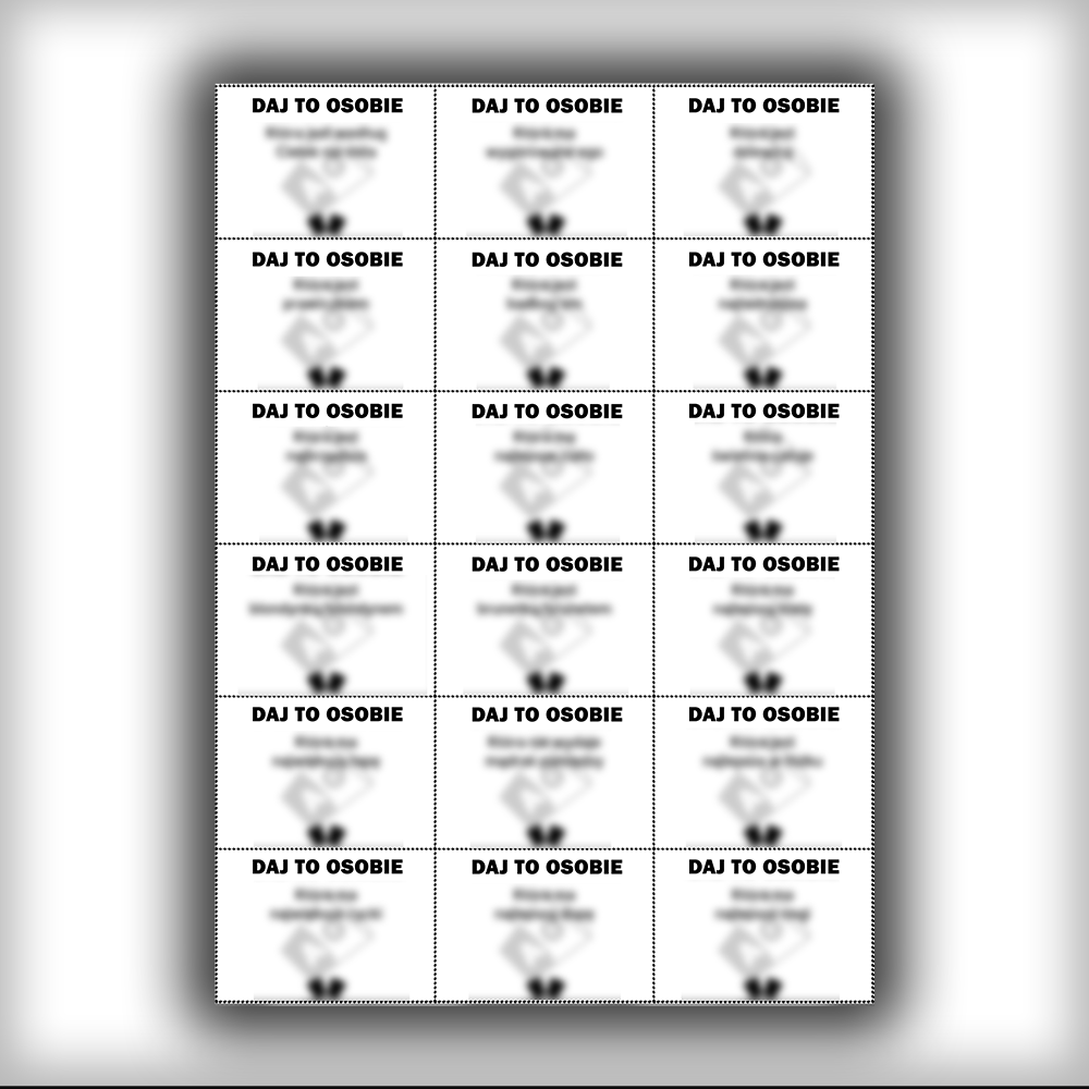 Gra "Daj To Osobie" (Do Wydruku)