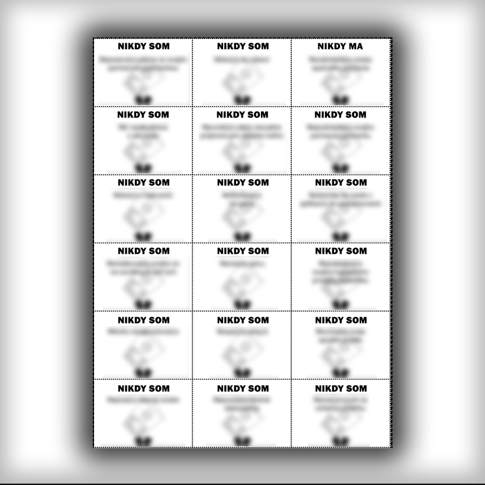 Set "Pravda Alebo Odvaha "Ešte Nikdy Som" (Na Tlač)