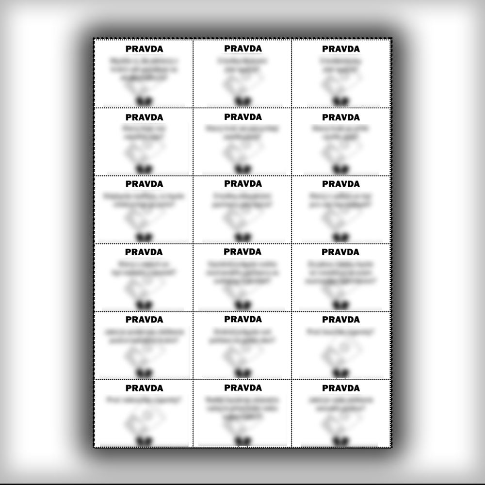 Hra "Pravda Alebo Odvaha" (Na Tlač)