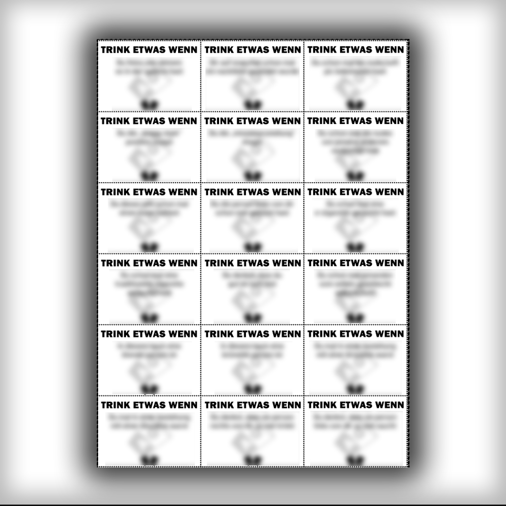 Spiel "Trink Etwas Wenn" (Zum Drucken)