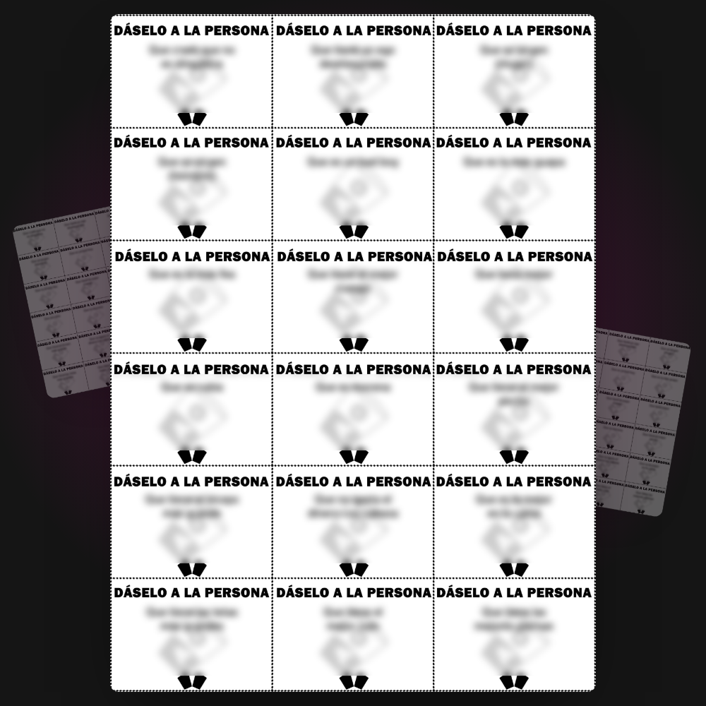 Juego "Dáselo A La Persona" (Para Imprimir)