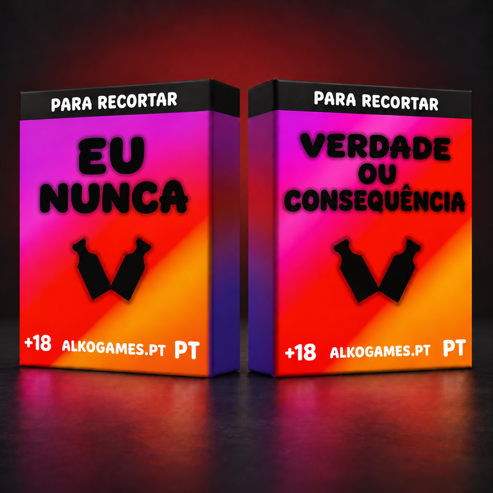 Conjunto „Verdade Ou Consequência" + „Eu Nunca" (Para Recortar)