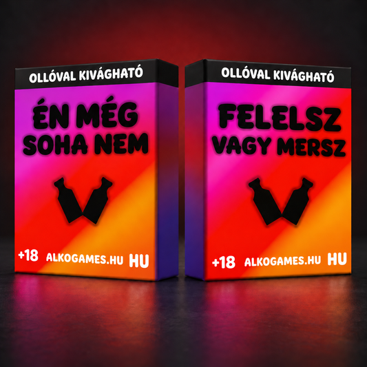 Készlet "Felelsz Vagy Mersz" + "Én Még Soha Nem" (Ollóval Kivágható)