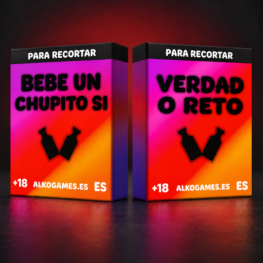 Pack „Verdad O Reto" + „Bebe Un Chupito Si" (Para Recortar)
