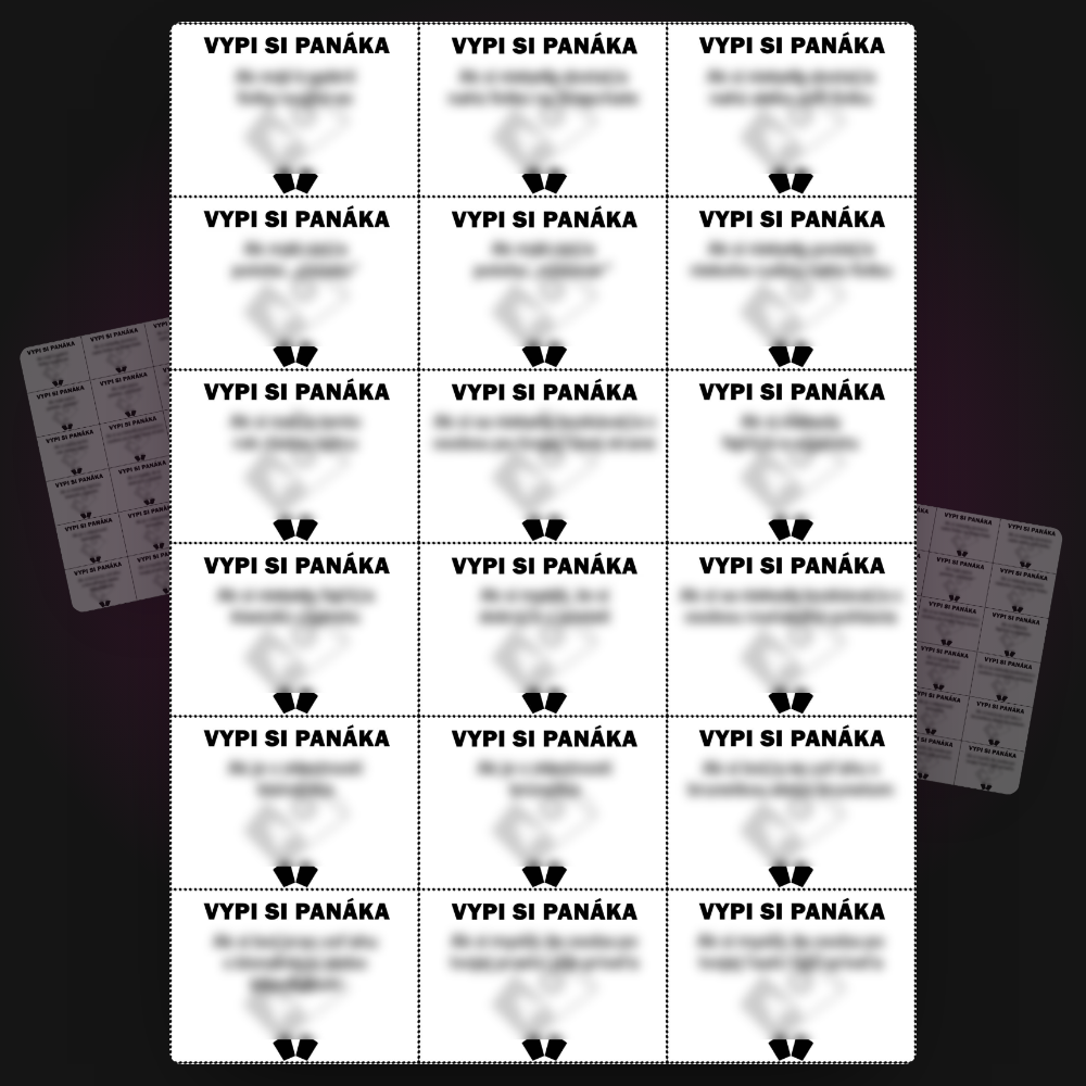 Hra "Vypi Si Panáka" (Na Tlač)