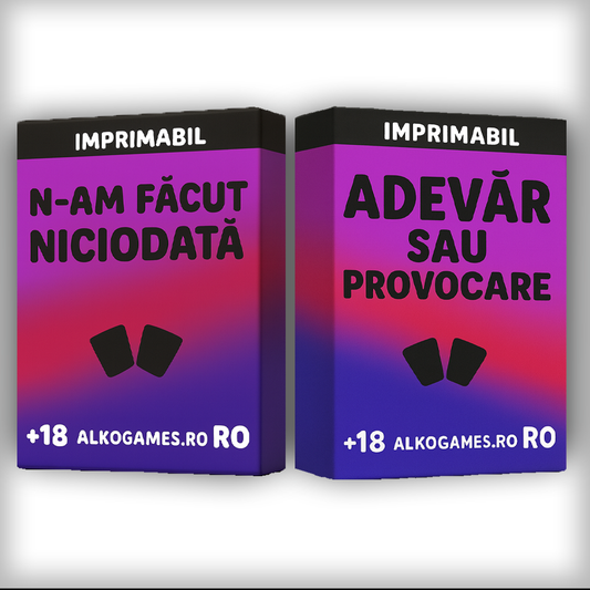 Set "Adevăr Sau Provocare" + "N-am Făcut Niciodată" (Imprimabil)