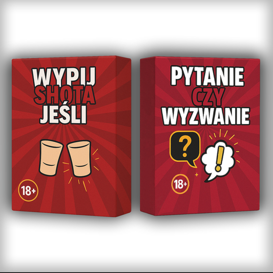 Zestaw "Pytanie Czy Wyzwanie" + "Wypij Shota Jeśli"