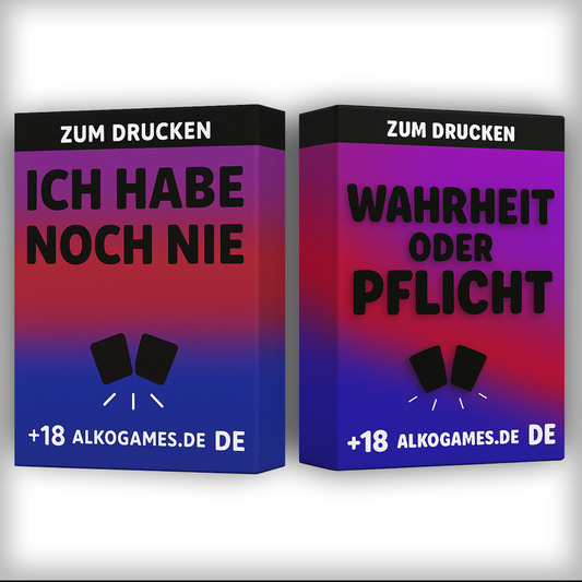 Set "Wahrheit Oder Pflicht" + "Ich Habe Noch Nie" (Zum Drucken)